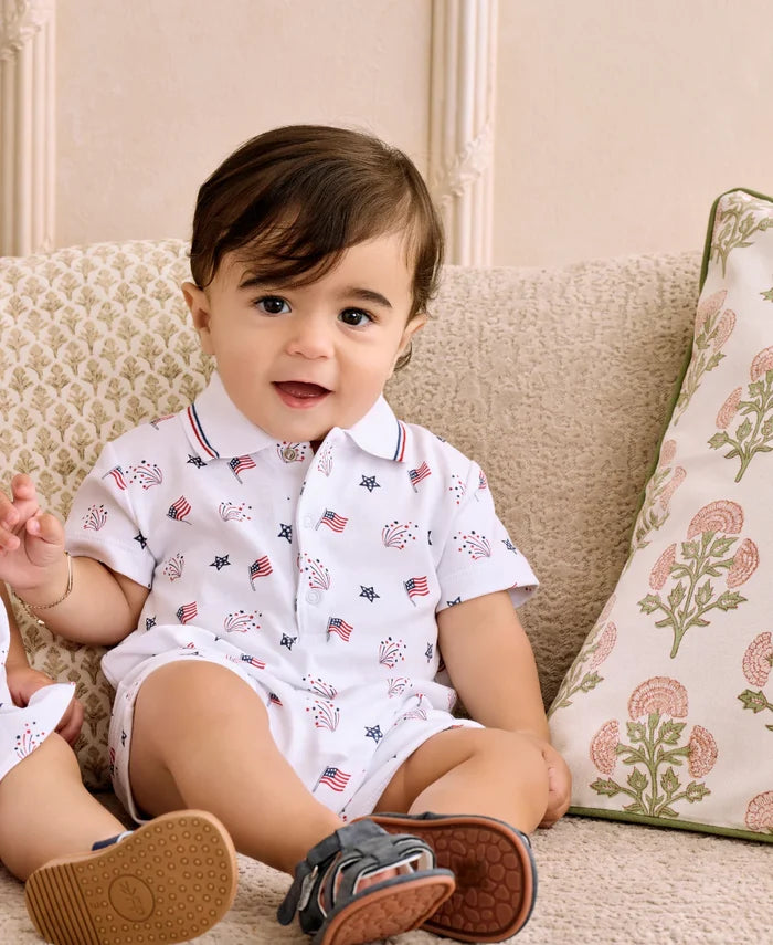 Star-Spangled Freedom Polo Playsuit