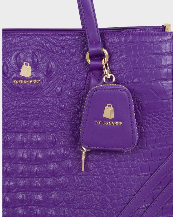 Statement City Tote Bag in Purple