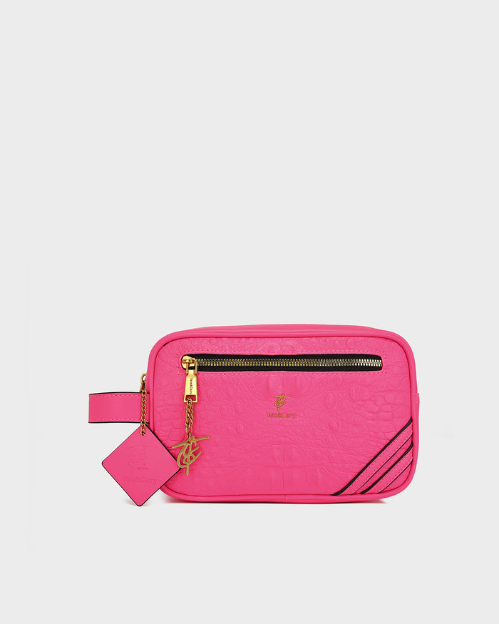 Statement Essential Toiletry Bag in Neon Pink