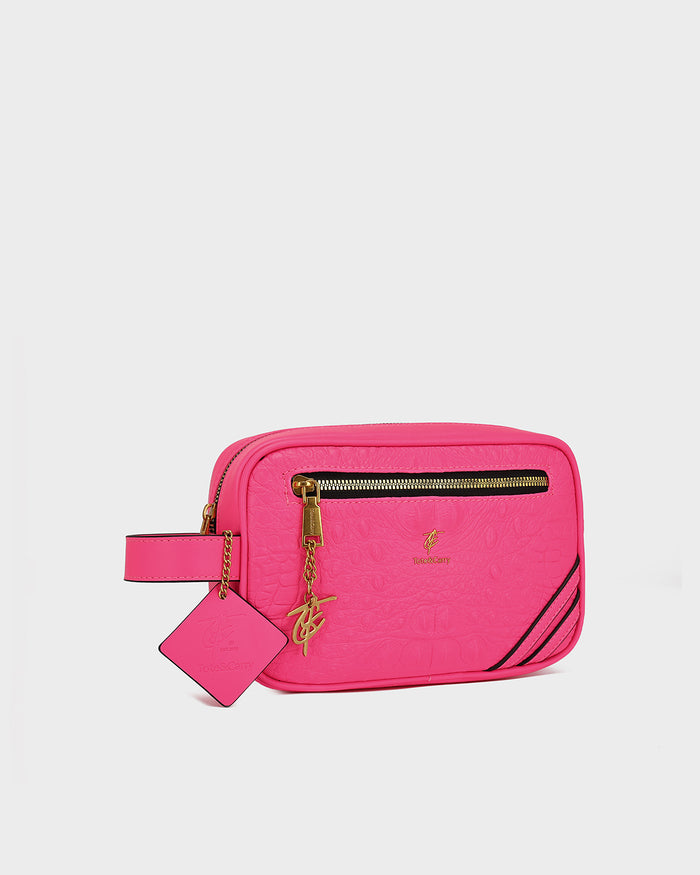 Statement Essential Toiletry Bag in Neon Pink