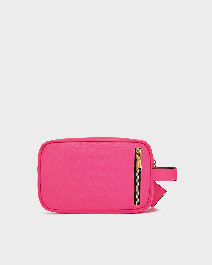 Statement Essential Toiletry Bag in Neon Pink