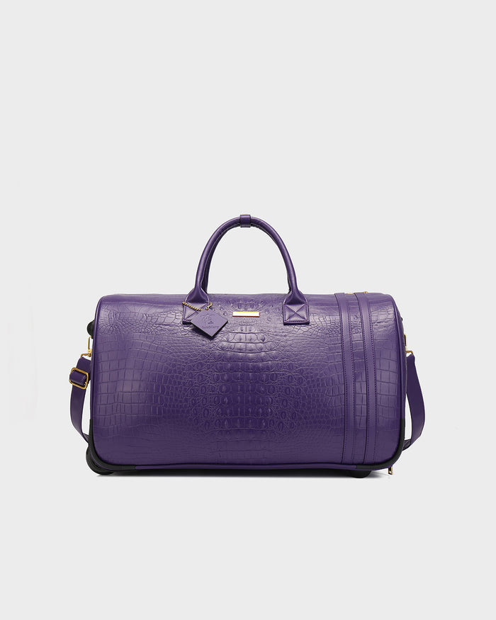 Statement Rolling Duffle Bag in Purple