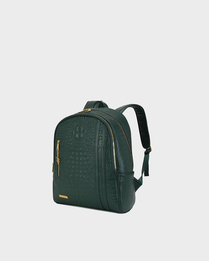 Statement Traveler Rolling Duffle Set in Emerald Green