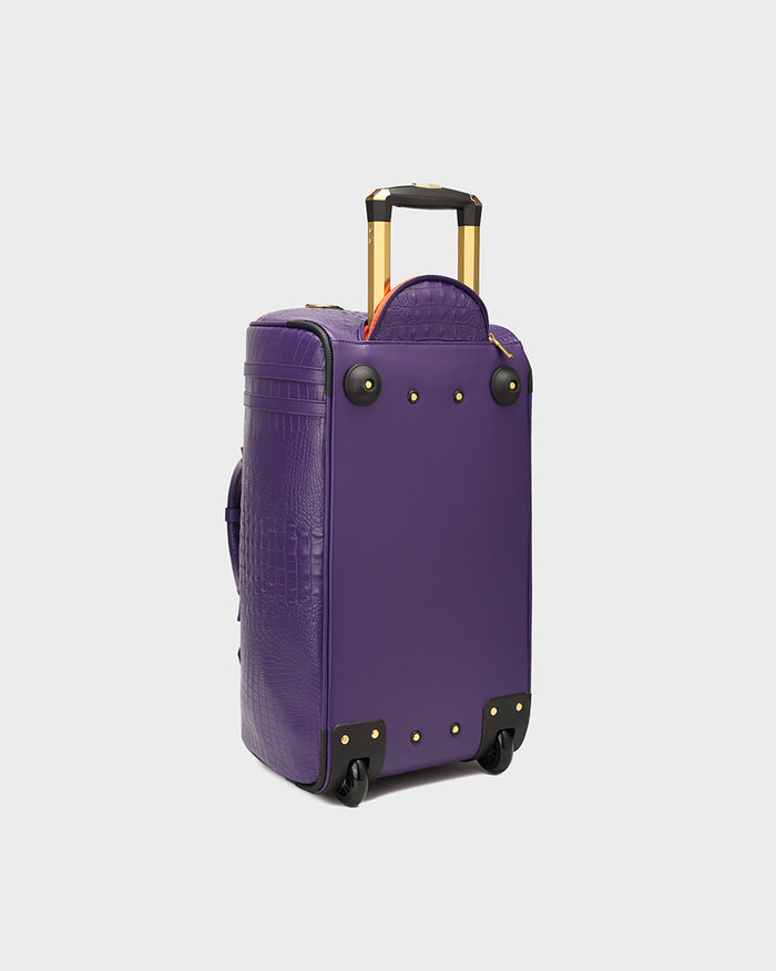 Statement Traveler Rolling Duffle Set in Purple