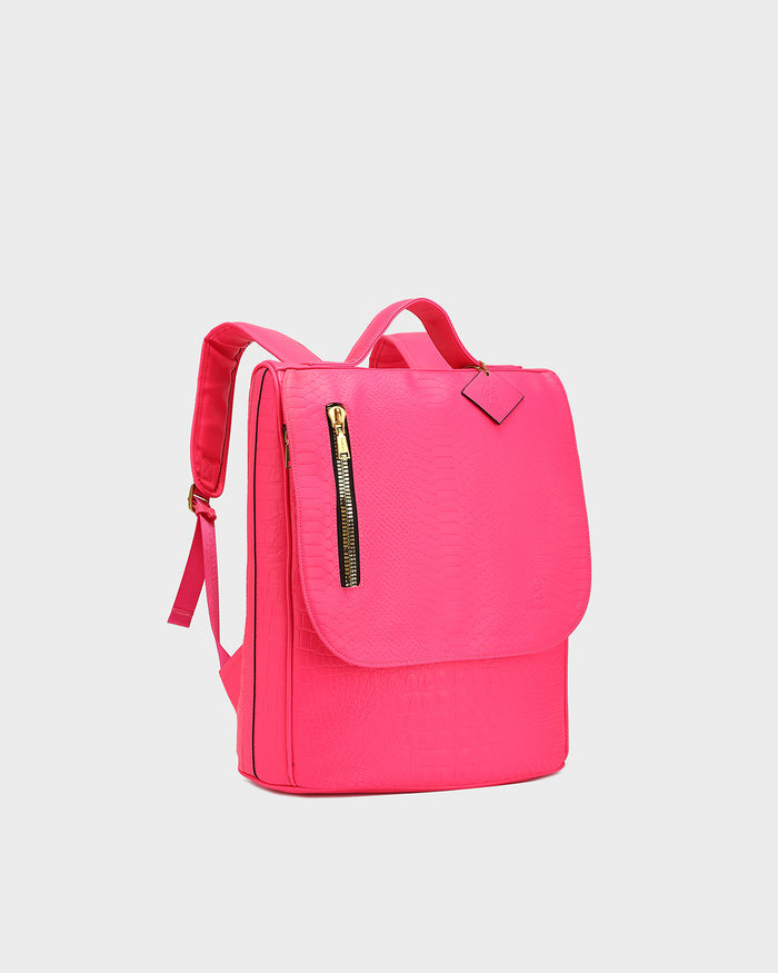 Statement Weekender Backpack in Neon Pink