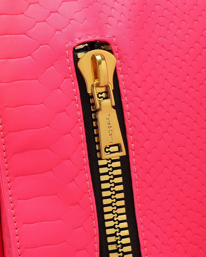 Statement Weekender Backpack in Neon Pink