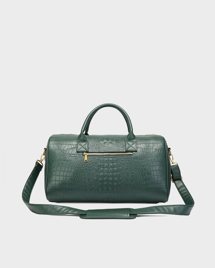 Statement Weekender Duffle Bag in Emerald Green