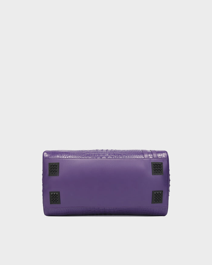 Statement Weekender Duffle Bag in Purple