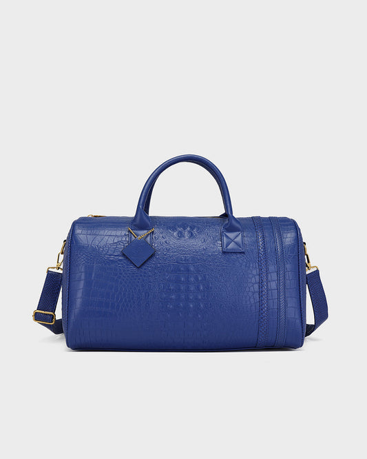 Statement Weekender Duffle Bag in Royal Blue