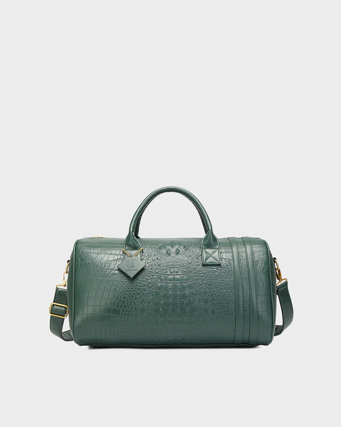 Statement Weekender Travel Set in Emerald Green