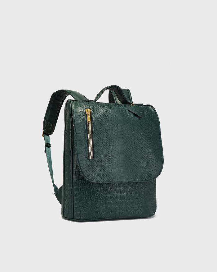 Statement Weekender Travel Set in Emerald Green