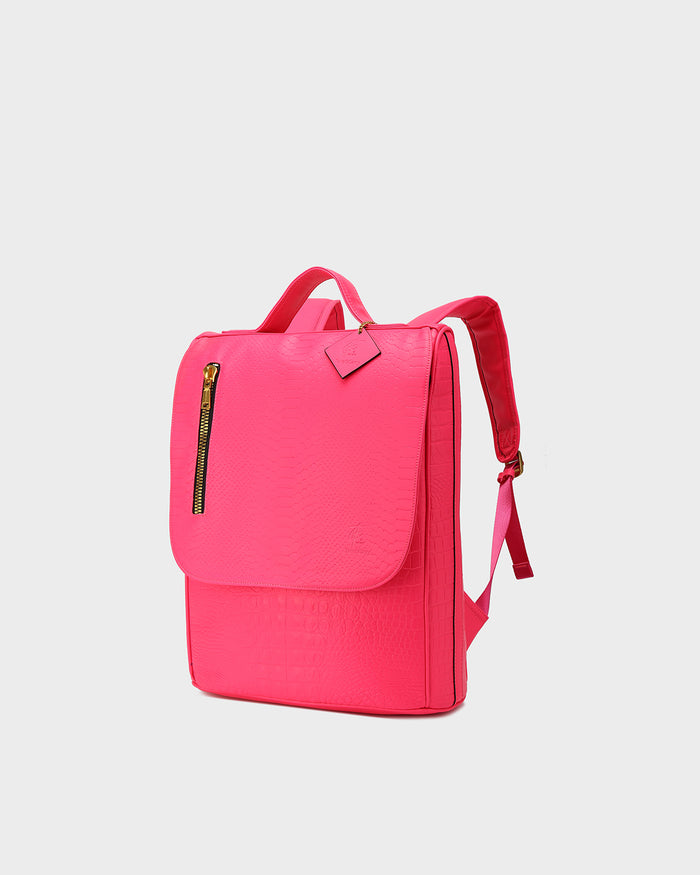 Statement Weekender Travel Set in Neon Pink