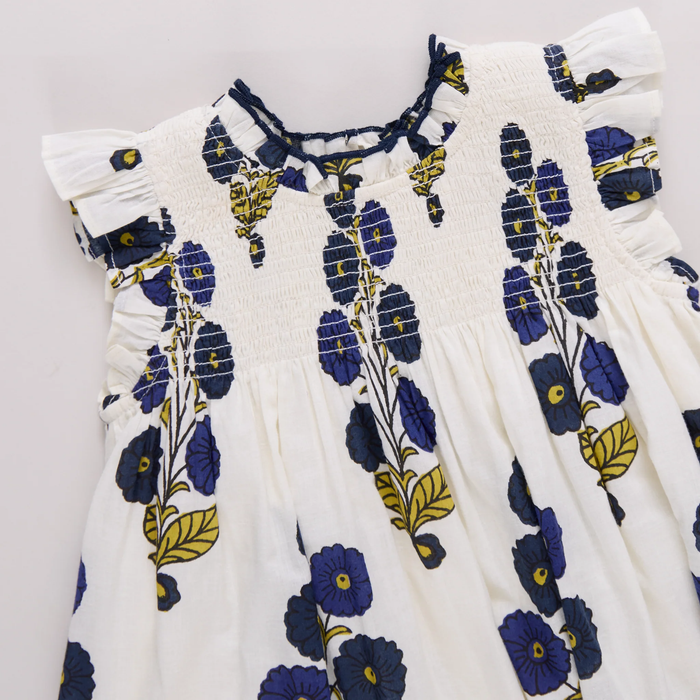 Stevie Dress Navy Buttercup Floral