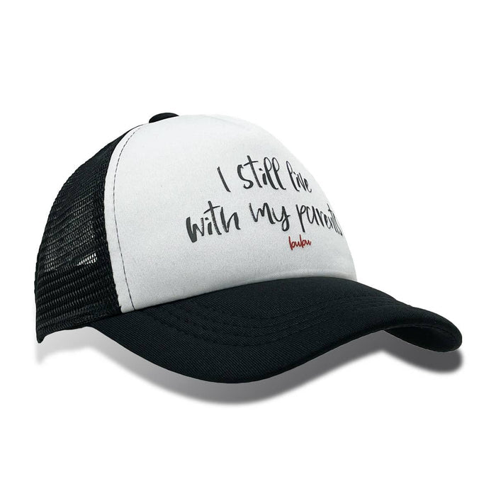 "Still Live With My Parents" Black Trucker Hat