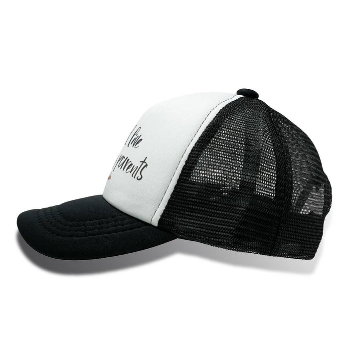"Still Live With My Parents" Black Trucker Hat
