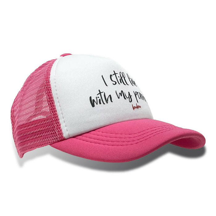 "Still Live With My Parents" Pink Trucker Hat