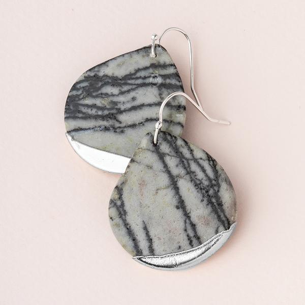 Stone Dipped Teardrop Earring
