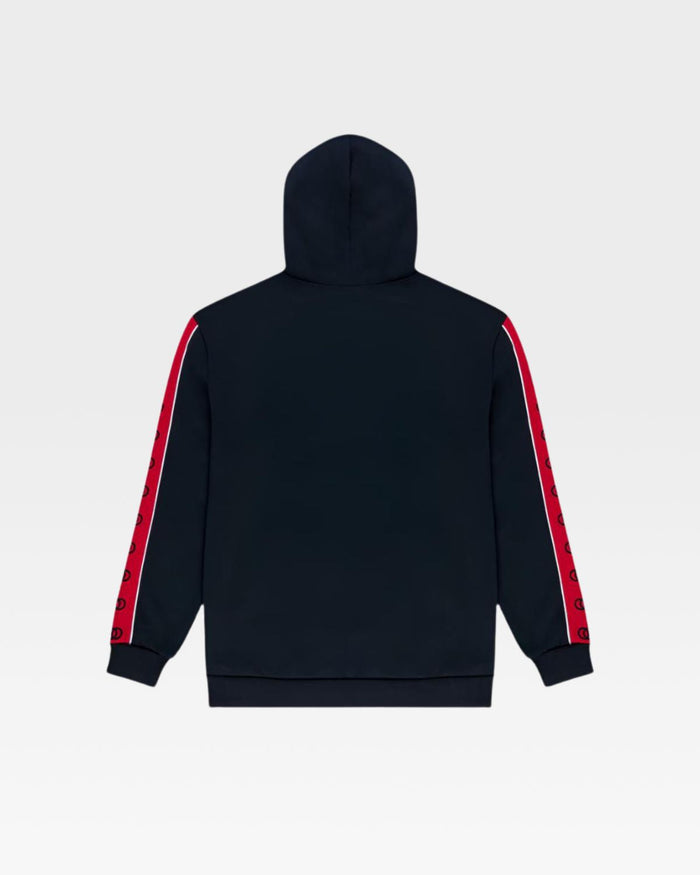 Striped Sleeve Track Suit in Navy & Red