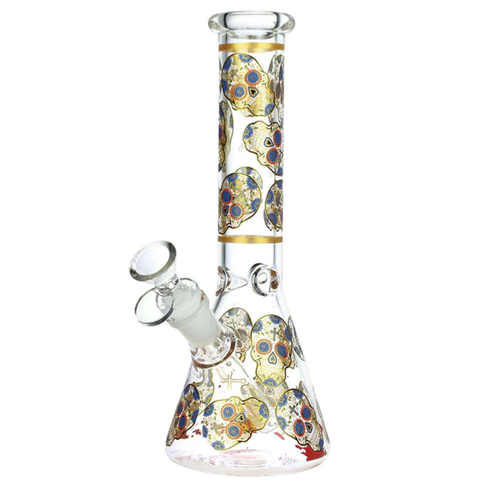 Sugar Skull Beaker Water Bong