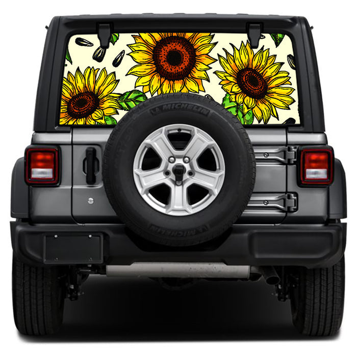 Sunflowers Rear Window Decal