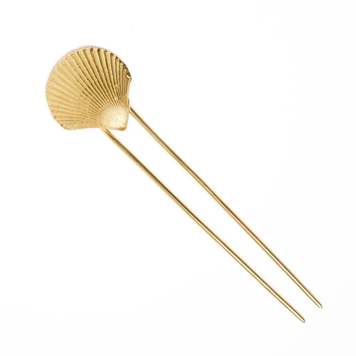 Sutton Shell Hair Stick Brass Hair Stick