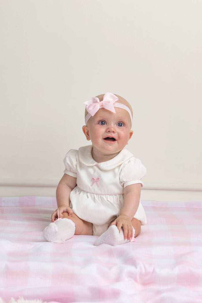 Tall White Bow Socks