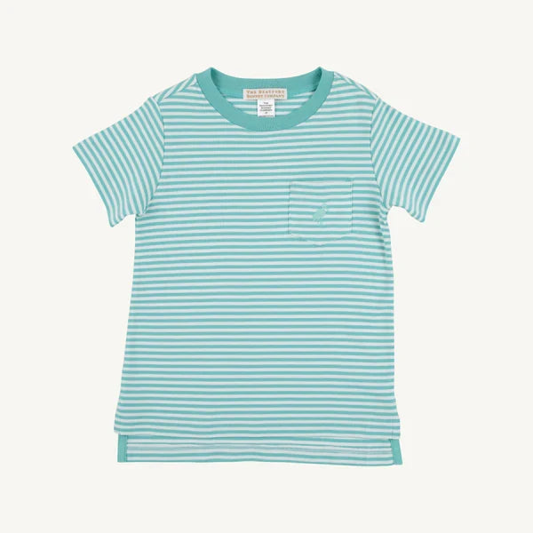 TBBC Carter Crewneck Turks Teal Stripe