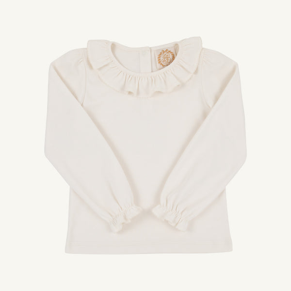 TBBC Long Sleeve Ramona Ruffle Shirt Palmetto Pearl