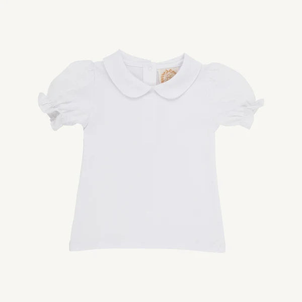TBBC Maude's Peter Pan Collar Shirt Worth Ave White