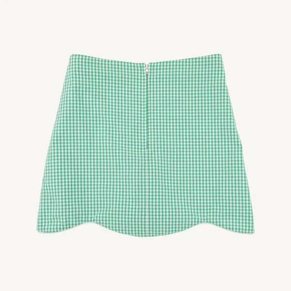 TBBC Perrin Scallop Skort Gibson Island Green Gingham