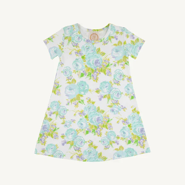 TBBC Polly Play Dress SS Blue Princess Grace Rose