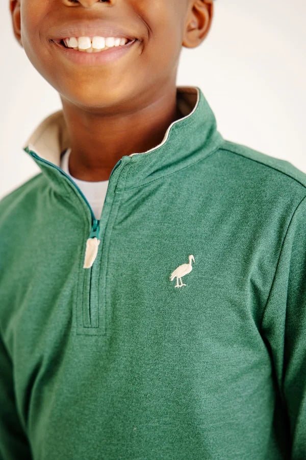 TBBC Prepletic Hayword Half Zip Grier Green