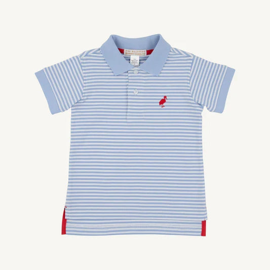 TBBC Prim and Proper Polo Beale St Blue Stripe