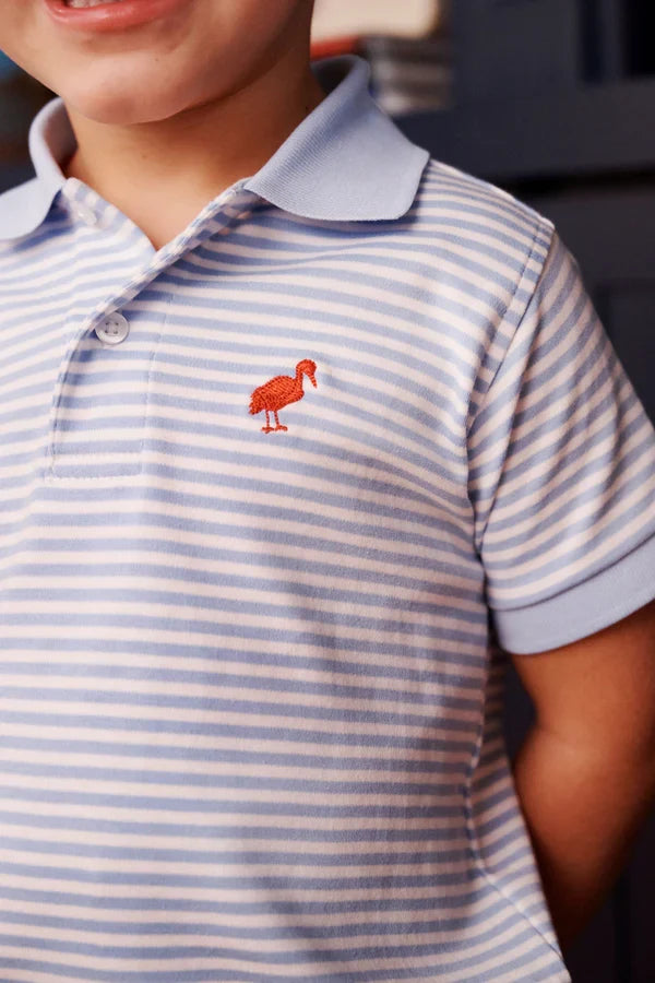 TBBC Prim and Proper Polo Beale St Blue Stripe