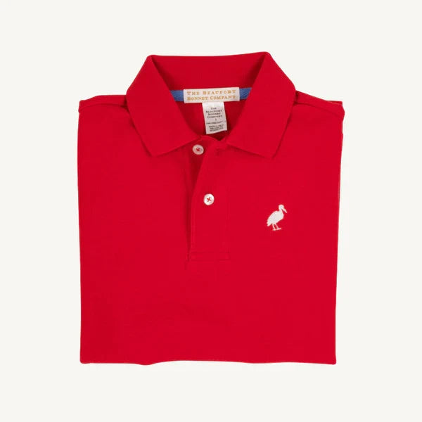 TBBC Prim and Proper Polo Onesie-Richmond Red