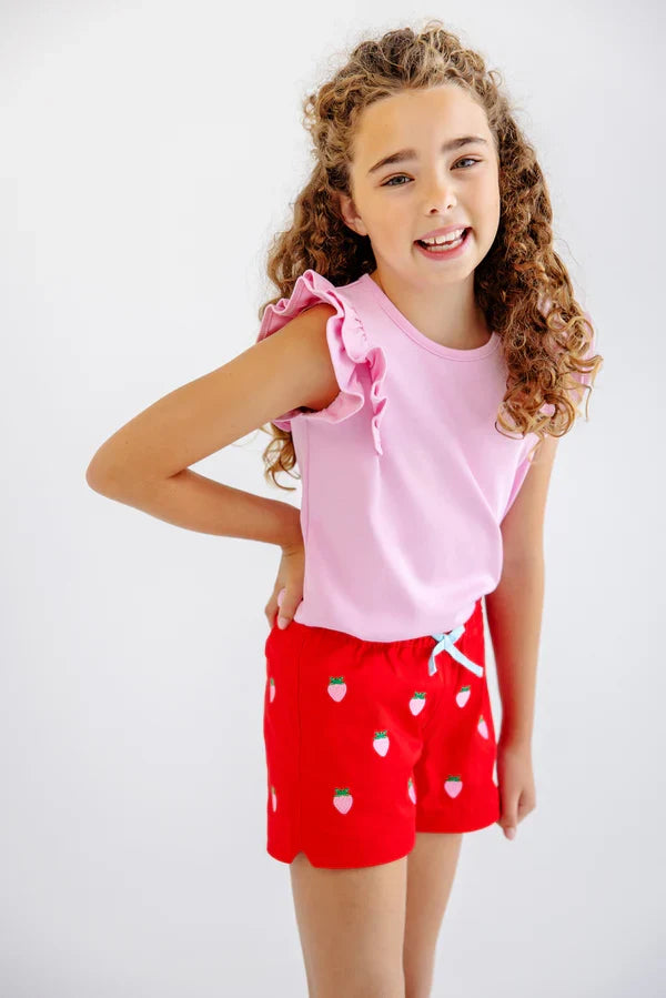 TBBC Ruehling Ruffle Top Pier Party Pink