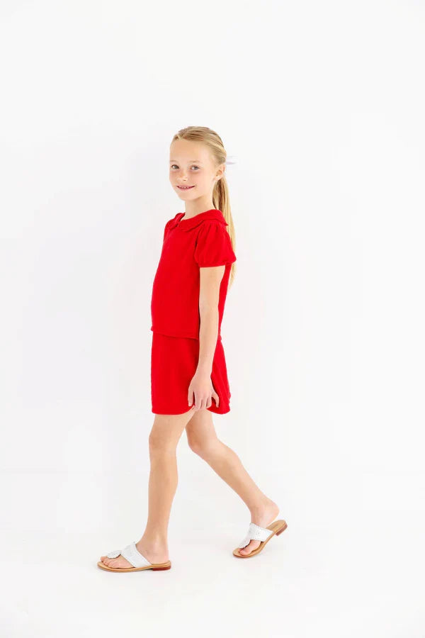 TBBC Short Sleeve Maude's Sweater Richmond Red