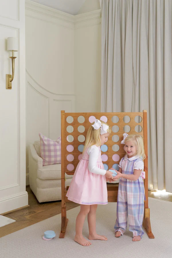 TBBC Slvls Rebecca Romper Peach Blossom Plaid