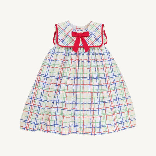 TBBC Stewart's Square Collar Dress Wellington Windowpane