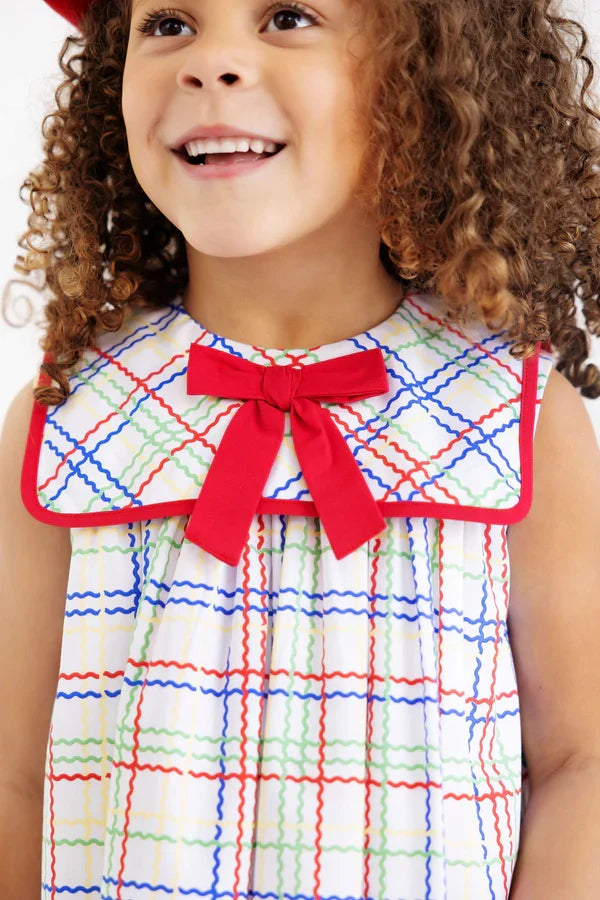 TBBC Stewart's Square Collar Dress Wellington Windowpane