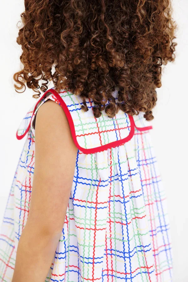 TBBC Stewart's Square Collar Dress Wellington Windowpane