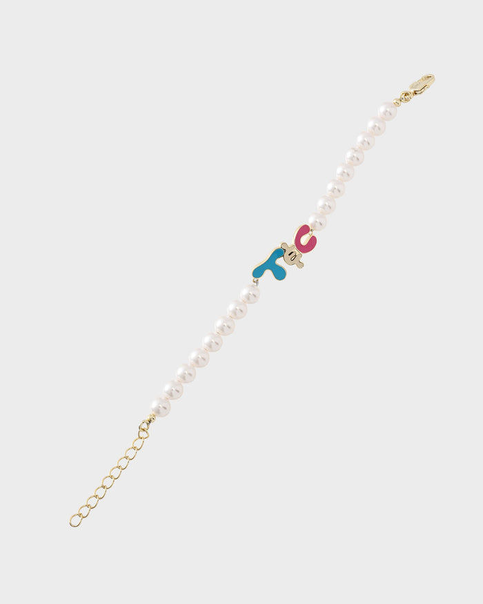 T&C Pearl Bracelet in White