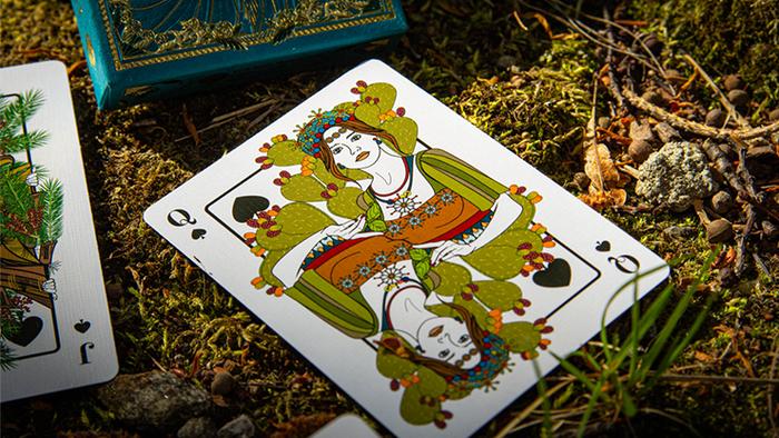 PlayingCardDecks.com-The Green Man Summer v2 Playing Cards Cartamundi