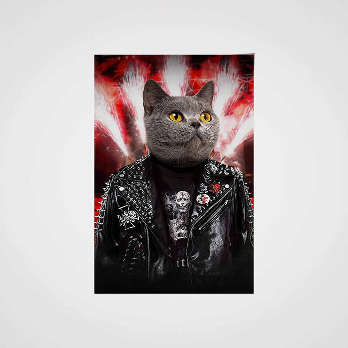 The Metalhead Custom Pet Portrait - Noble Pawtrait