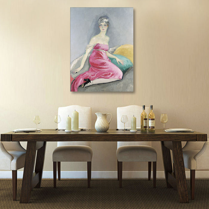 The Pink Dress, Ève Francis (1919), Reproduction