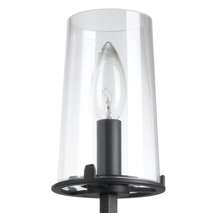 Vanity Light Thesis 206954A Jared 13 inch 1 light Matte Black Vanity Light with Clear Glass Shade THESIS