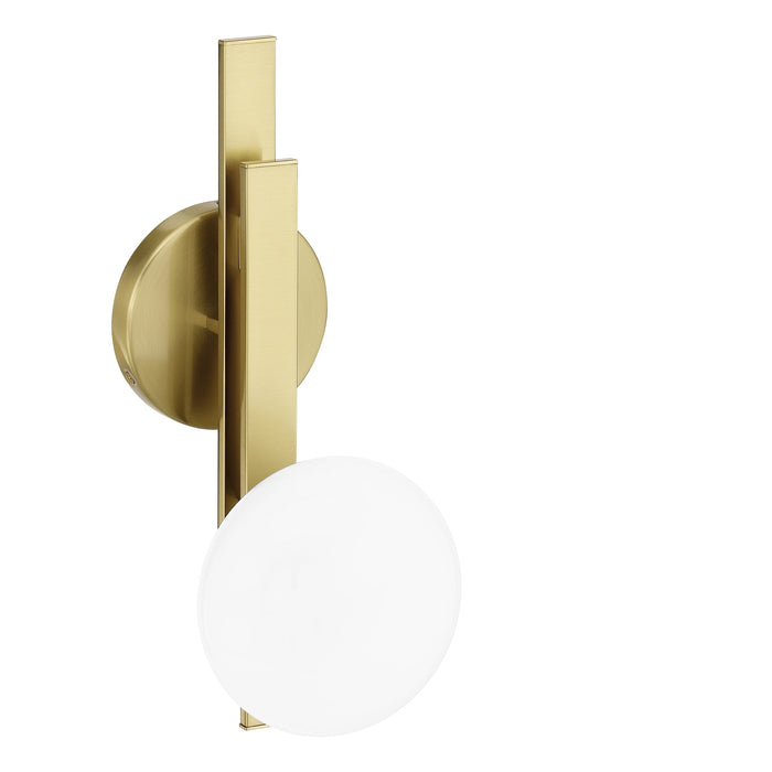 Vanity Light Thesis 207382A Julep 15 inch 1 light Brushed Gold Vanity Light with Opal Glass Shade THESIS