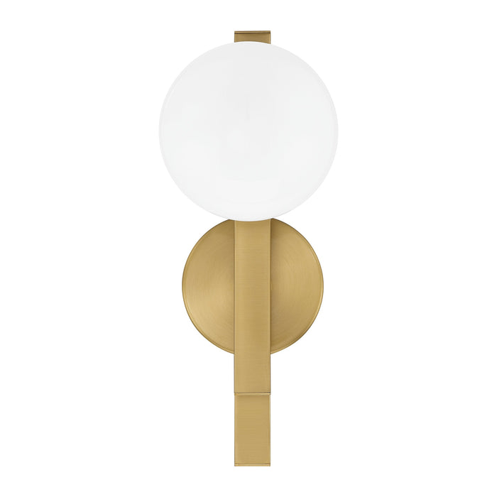 Vanity Light Thesis 207382A Julep 15 inch 1 light Brushed Gold Vanity Light with Opal Glass Shade THESIS