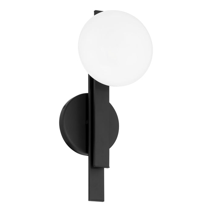 Vanity Light Thesis 207389A Julep 15 inch 1 light Matte Black Vanity Light with Opal Glass Shade THESIS