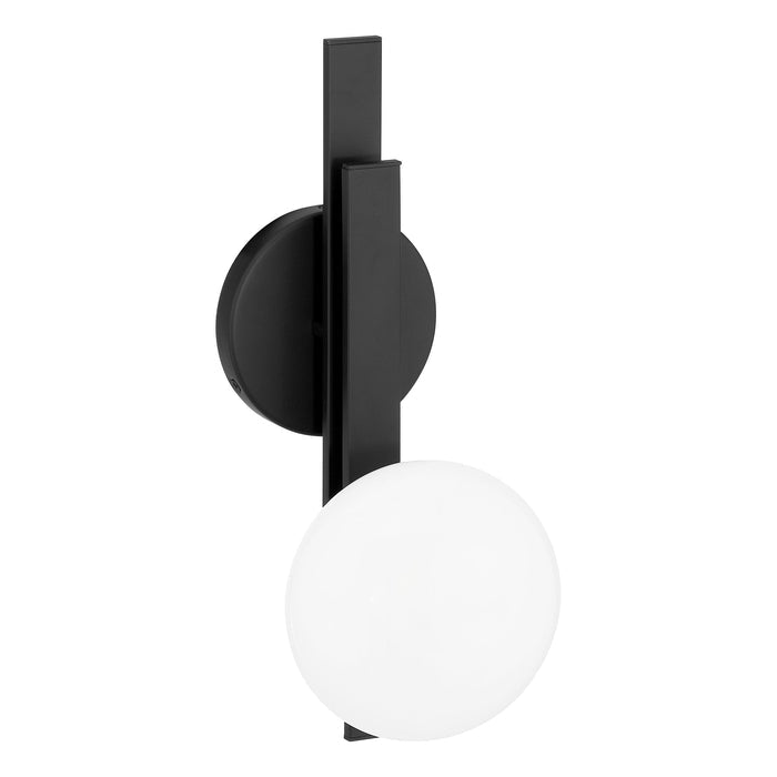Vanity Light Thesis 207389A Julep 15 inch 1 light Matte Black Vanity Light with Opal Glass Shade THESIS